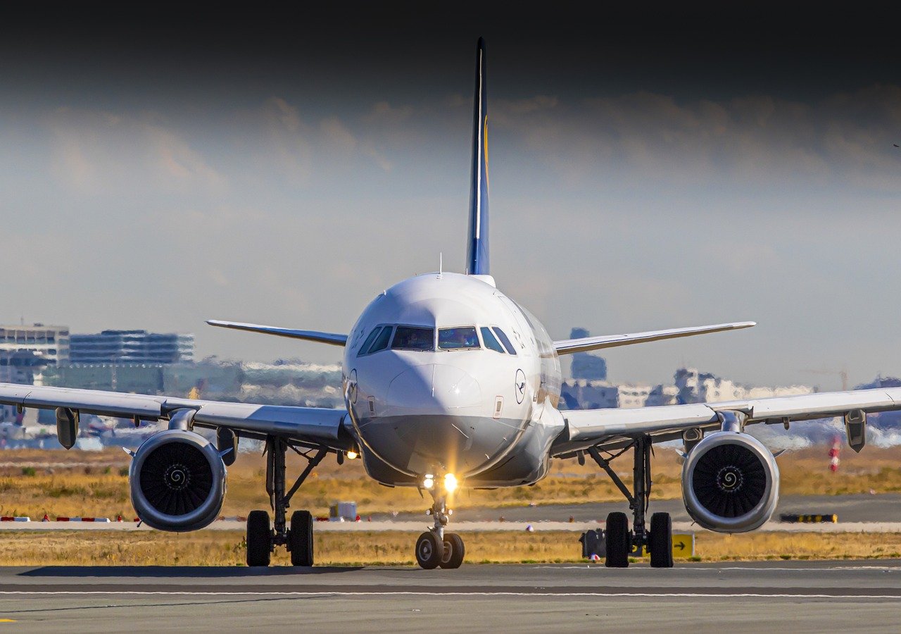 airbus, plane, departure